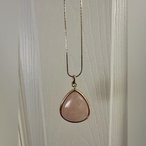 LOFT Light Pink Pendant Necklace